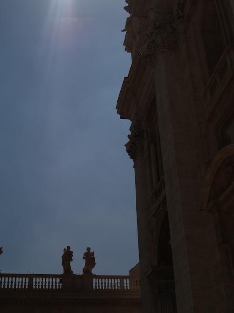 Saint Paul statues under hard sky