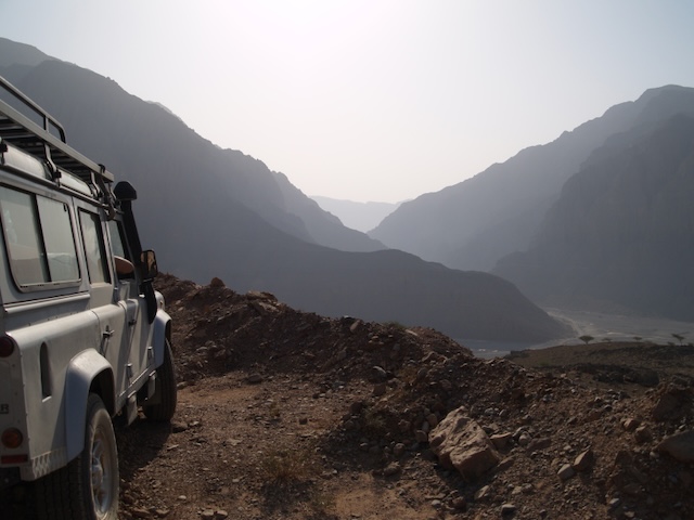 View over the desert mountains