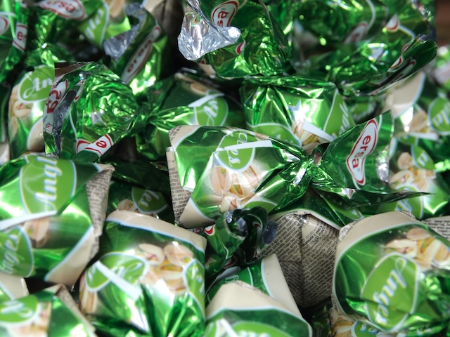 Pistachio sweets green packs